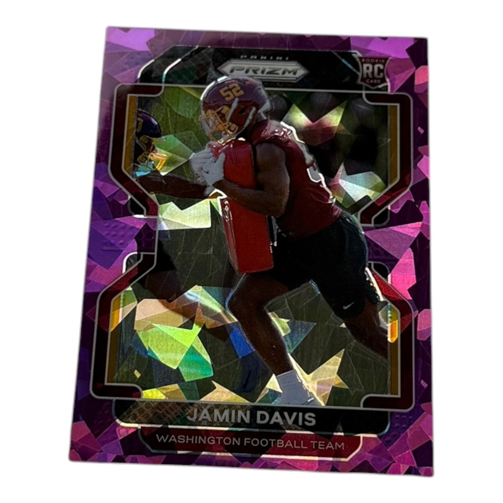 2021 Panini Prizm Jamin Davis Rookie Card Pink Ice Prizm /225 RC #383 Washington